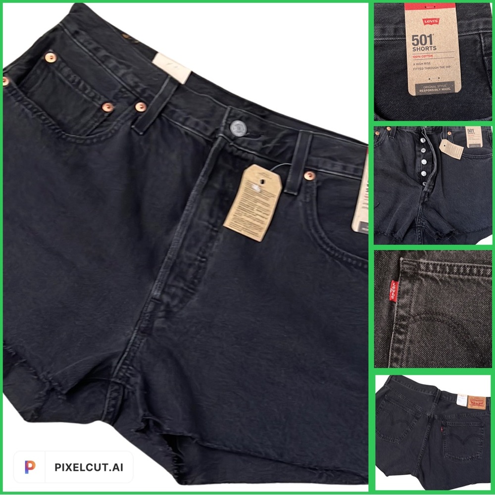 501 women’s Levi black short